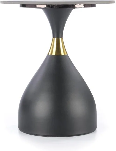 Стол журнальный HALMAR SCALITA черный мрамор/черный/золотой