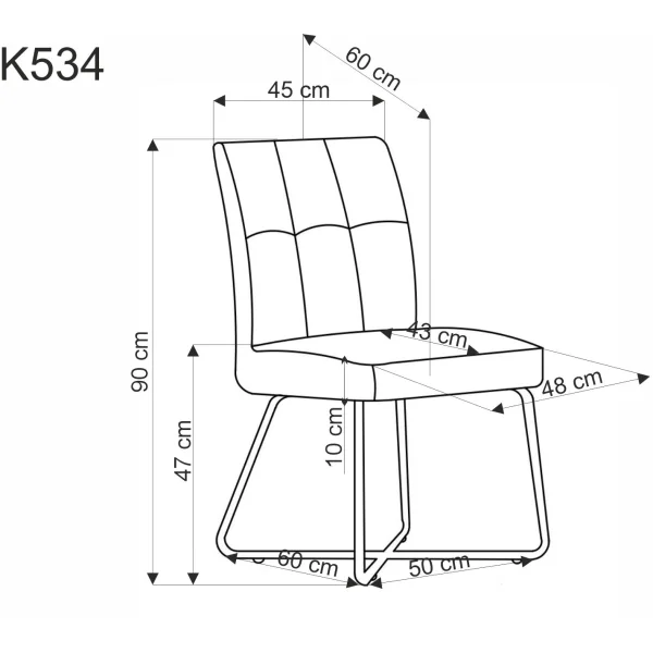 Стул HALMAR K534 серый/черный