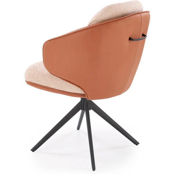 Стул HALMAR K554 коричневый/бежевый/черный, поворотный