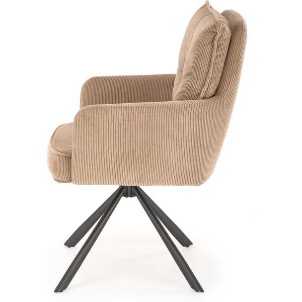 Стул HALMAR K528 капучино/черный, поворотный