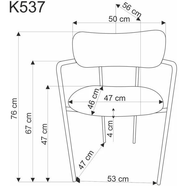 Стул HALMAR K537 кремовый/золотой