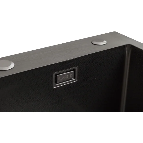 Кухонная мойка из нержавейки BLANTEK LS-5848HN Honeycomb Nano black