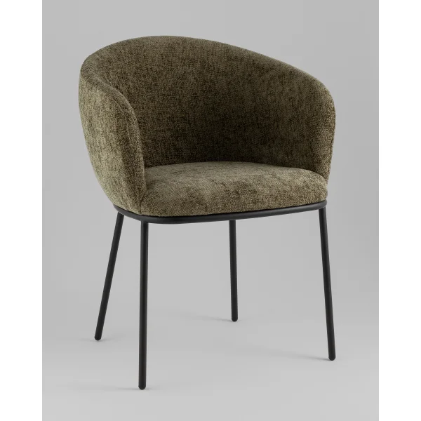 Стул Орбис шенилл темно-зеленый