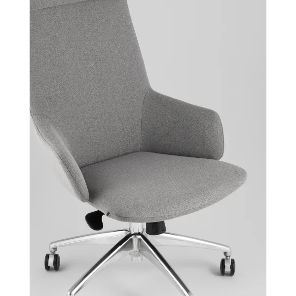 Кресло руководителя TopChairs Bow в ткани серый