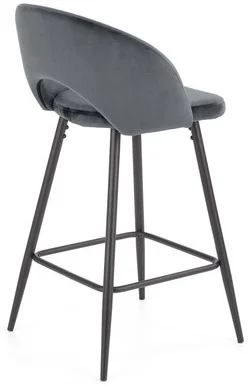 Стул барный HALMAR H96 серый/черный