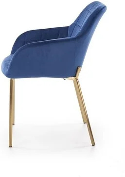 Стул HALMAR K306  синий/золотой