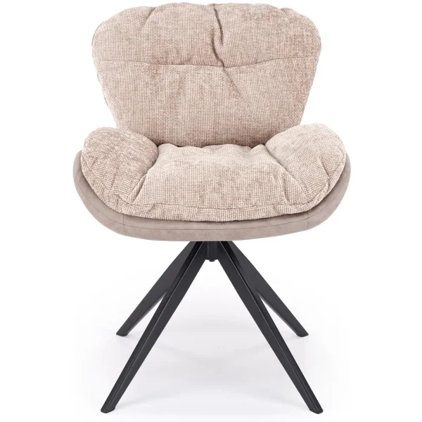 Стул HALMAR K599 бежевый/черный, поворотный