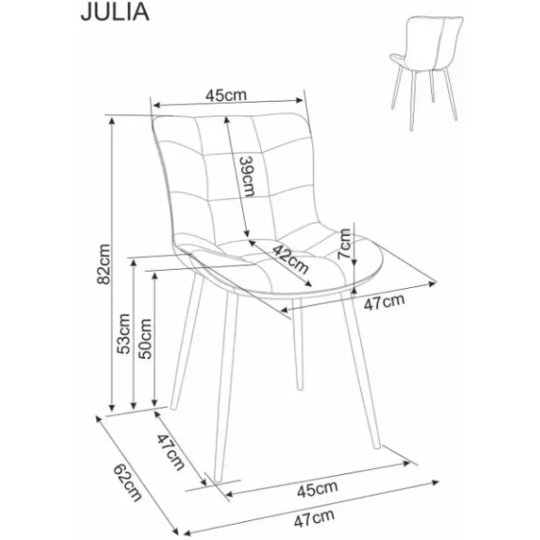Стул SIGNAL JULIA Leo 32 темно-бежевый/кашемир