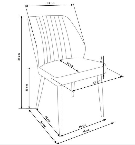 Стул HALMAR K432 темно-зеленый/черный