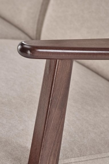 Диван HALMAR MILANO 2S tap. Castel 15 бежевый/орех